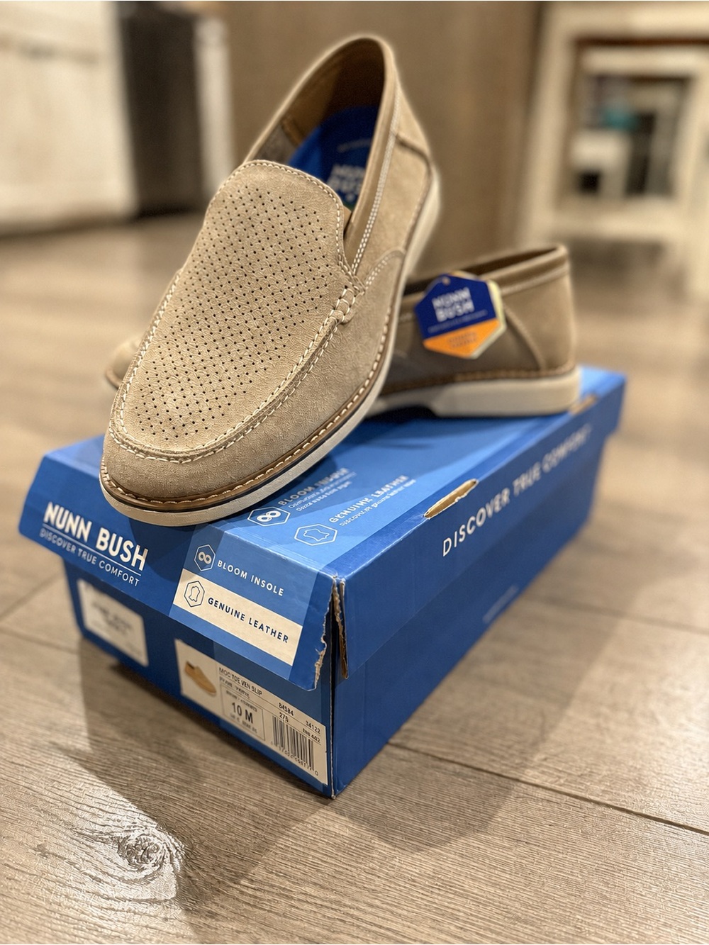 OTTO Men’s Tan Suede Slip-On Loafers